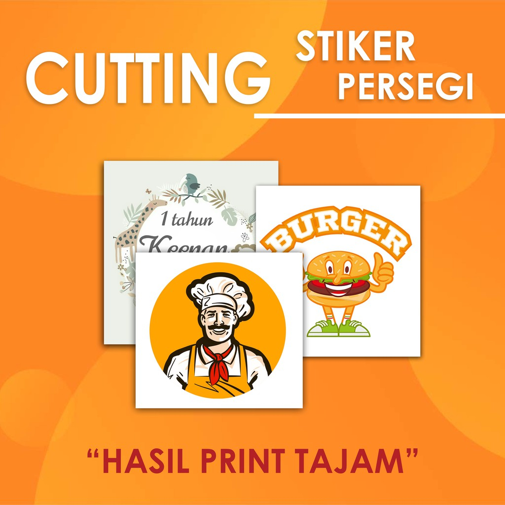 

Cetak Cutting Label Persegi II Label Sticker Olshop Custom II Bontax A3+