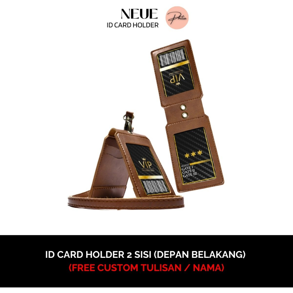 

Name Tag Kulit Magnet 2 Sisi / ID Card Dan Lanyard / Card Holder Kulit / ID Lanyard / ID Card Holder Lanyard / Lanyard & Name Tag Kulit