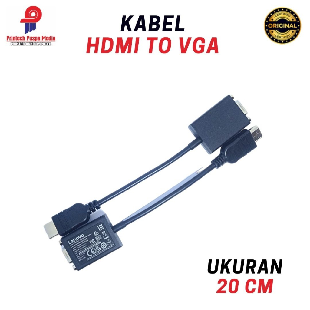 converter Hdmi To VGA / kabel HDMI to vga/hdmi to vga converter/Kabel HDMI TO VGA(Lenovo)