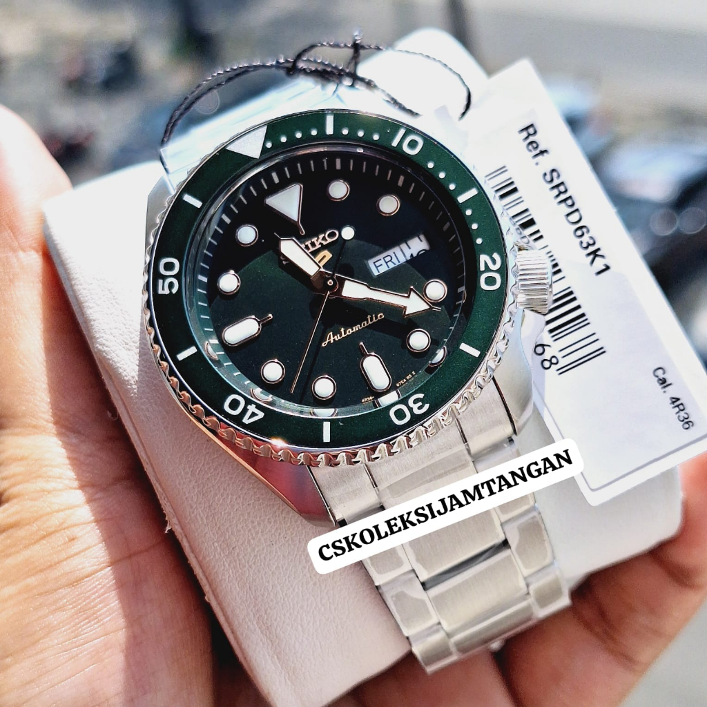 JAM TANGAN PRIA SEIKO 5 SRPD63K1 SRPD63 AUTOMATIC ORIGINAL BERGARANSI