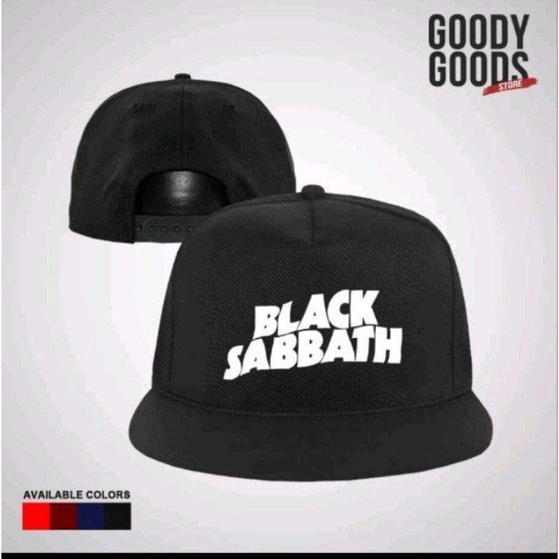 TOPI SNAPBACK BAND METAL BLACK SABBATH TOPI SNAPBACK CUSTOM PREMIUM ORIGINAL LOGO BAND METAL BLACK S