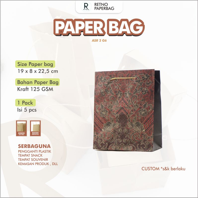 

Paper Bag Kado Ulang Tahun Tas Kertas Motif Batik-Retno Paperbag