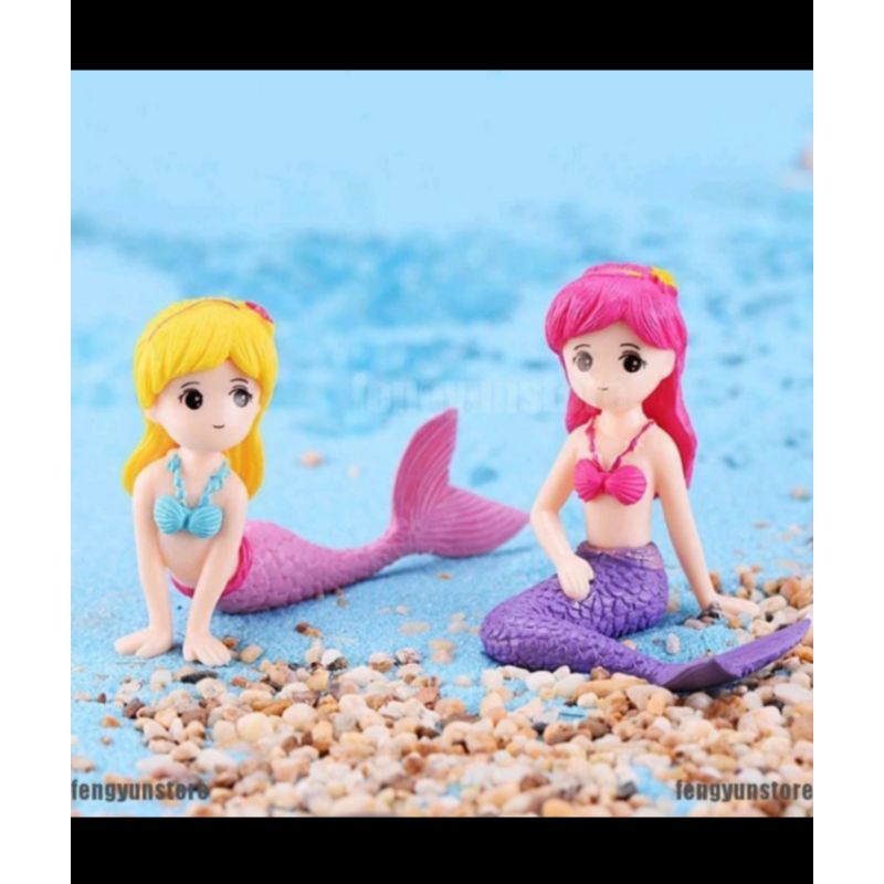 Topper Mermaid, Topper putri Duyung, Hiasan Kue Putri Duyung Mermaid