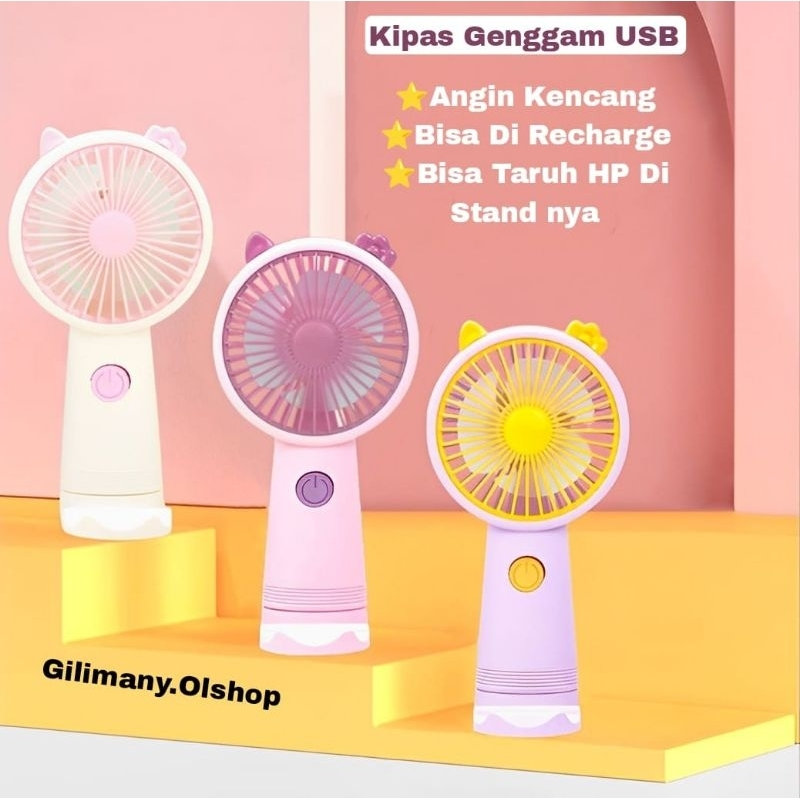 Kipas Angin Mini / Portable Gengam / Kipas Kecil Karakter / Kipas Genggam Elegan / Mini Fan