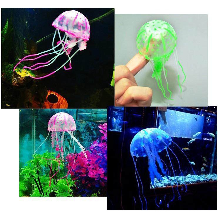 dekorasi aquarium ubur ubur jellyfish hiasan akuarium eksotis ubur ubur silikon aksesoris aquarium