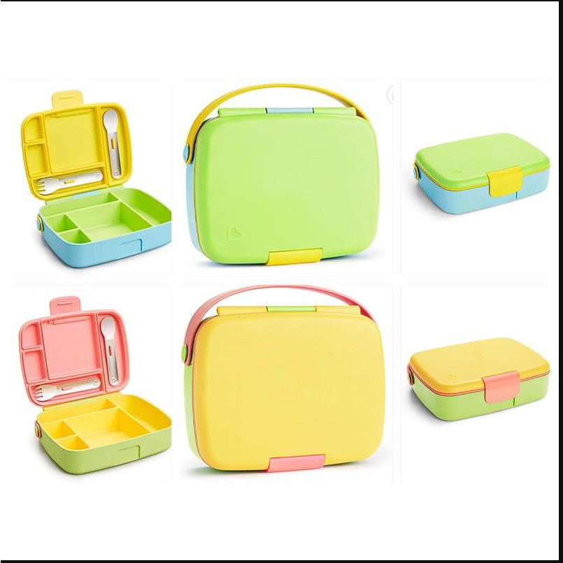Munchkin Lunch Bento Box W/ Stainless Steel Utensils