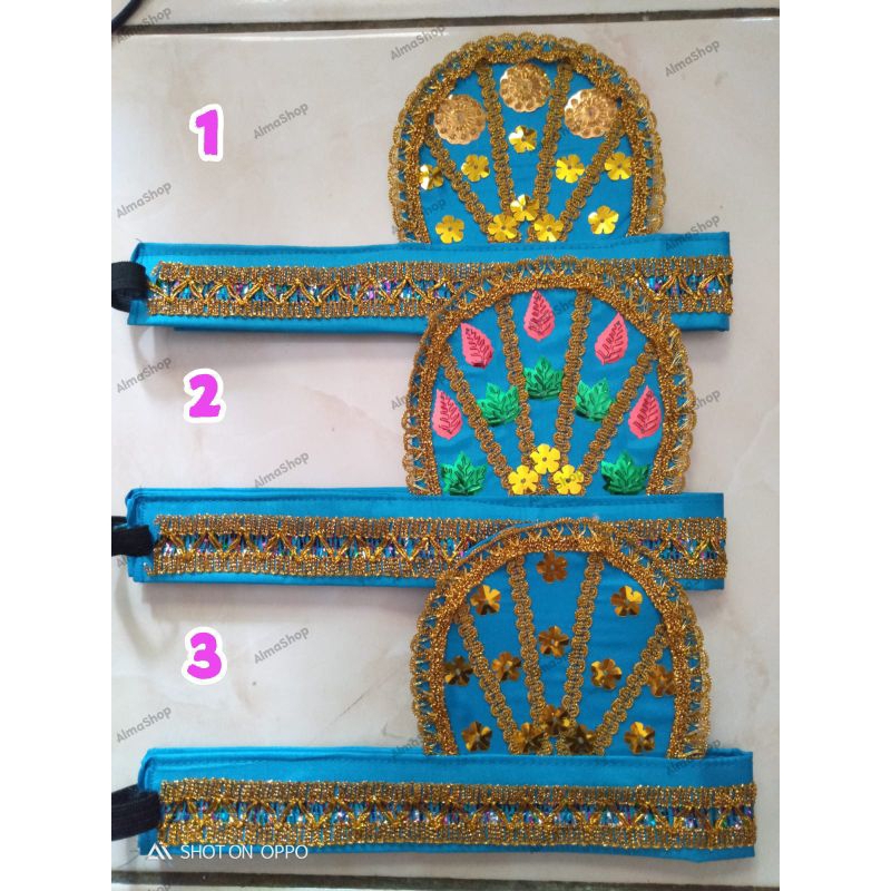 Topi Aceh Perempuan/Topi Saman Warna Biru