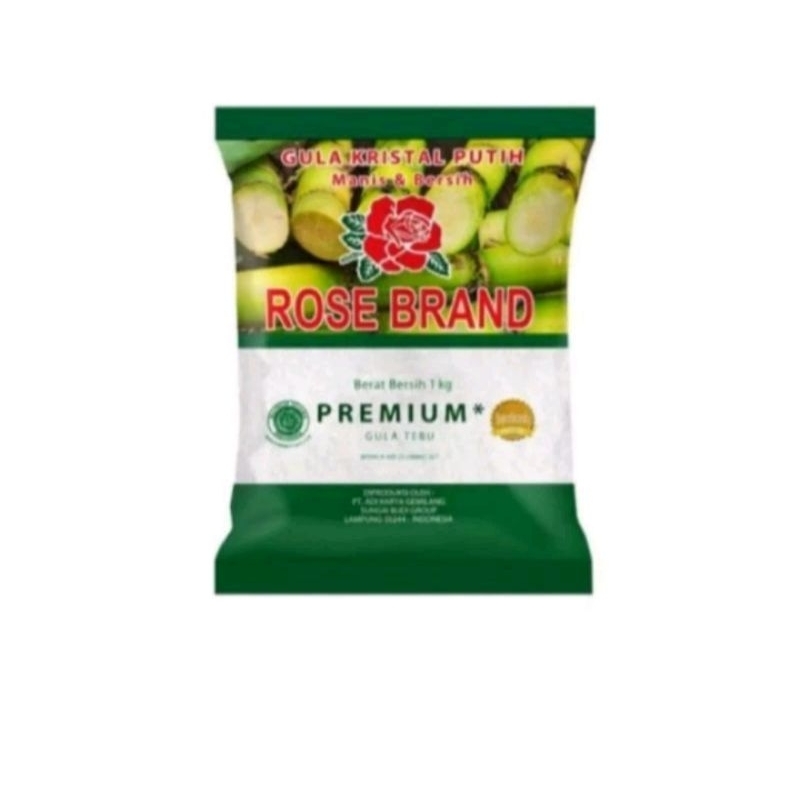 

Gula kristal Rose Brand kemasan 1kg (Hijau/kuning random)