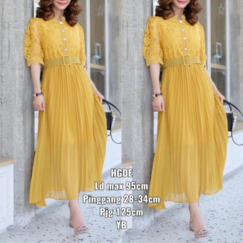 Dress brokat plisket