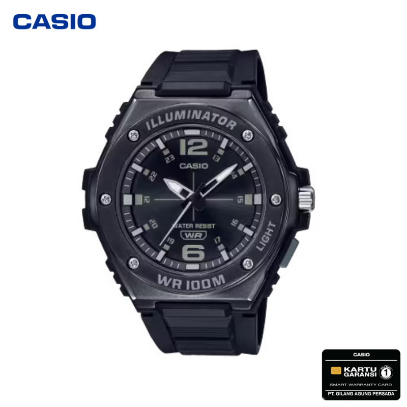 JAM TANGAN PRIA CASIO MWA-100HB-1AV ORIGINAL - MWA100HB 1A HITAM CASIO ORIGINAL jam tangan pria casi