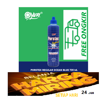 Porstex 700 ml / Yuri Porstex Regular Pembersih Porselen Keramik Ocean Blue 700 ML