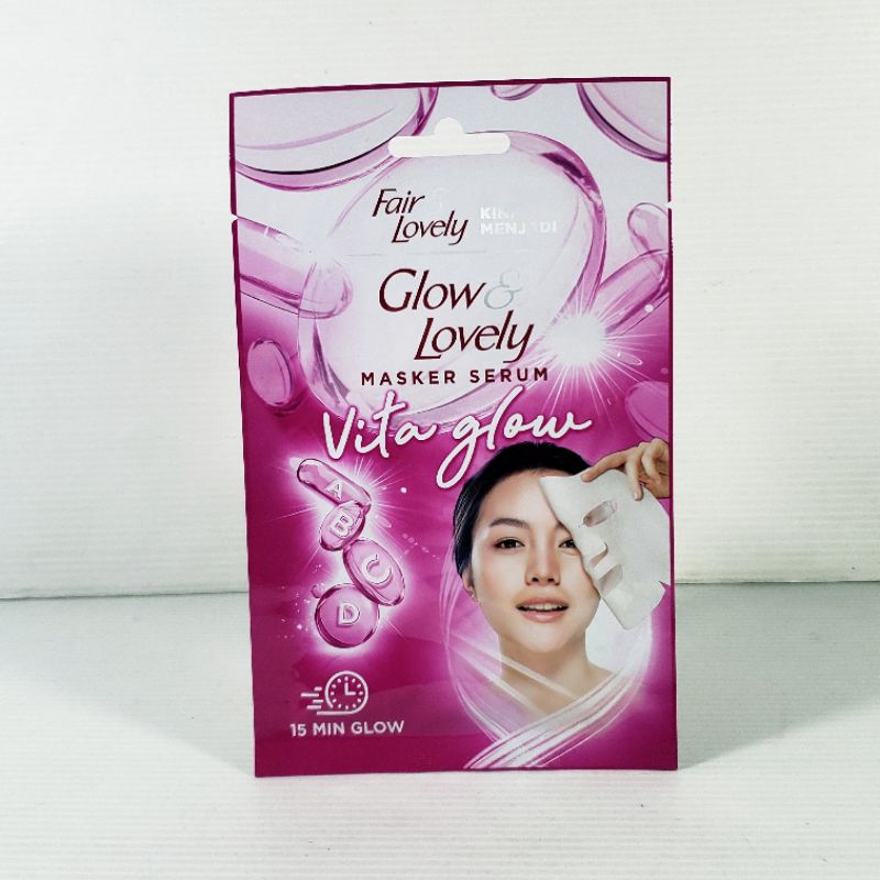 Masker Wajah Fair & Lovely Glow & Lovely Masker Serum Vita Glow Per sachet 20gr