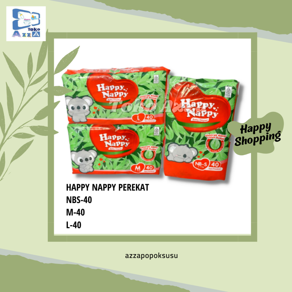 Happy Nappy Baby Diaper/ Tipe Perekat / NB-S/ M/ L