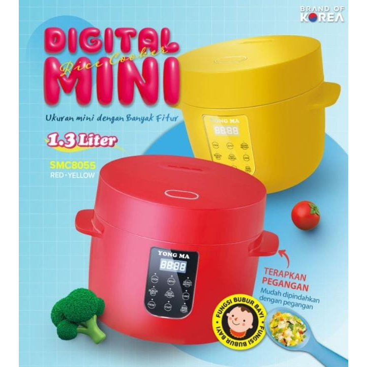 Magic Com Mini Digital Yong Ma SMC - 8055 / Small Digital Rice Cooker 1,3 Liter