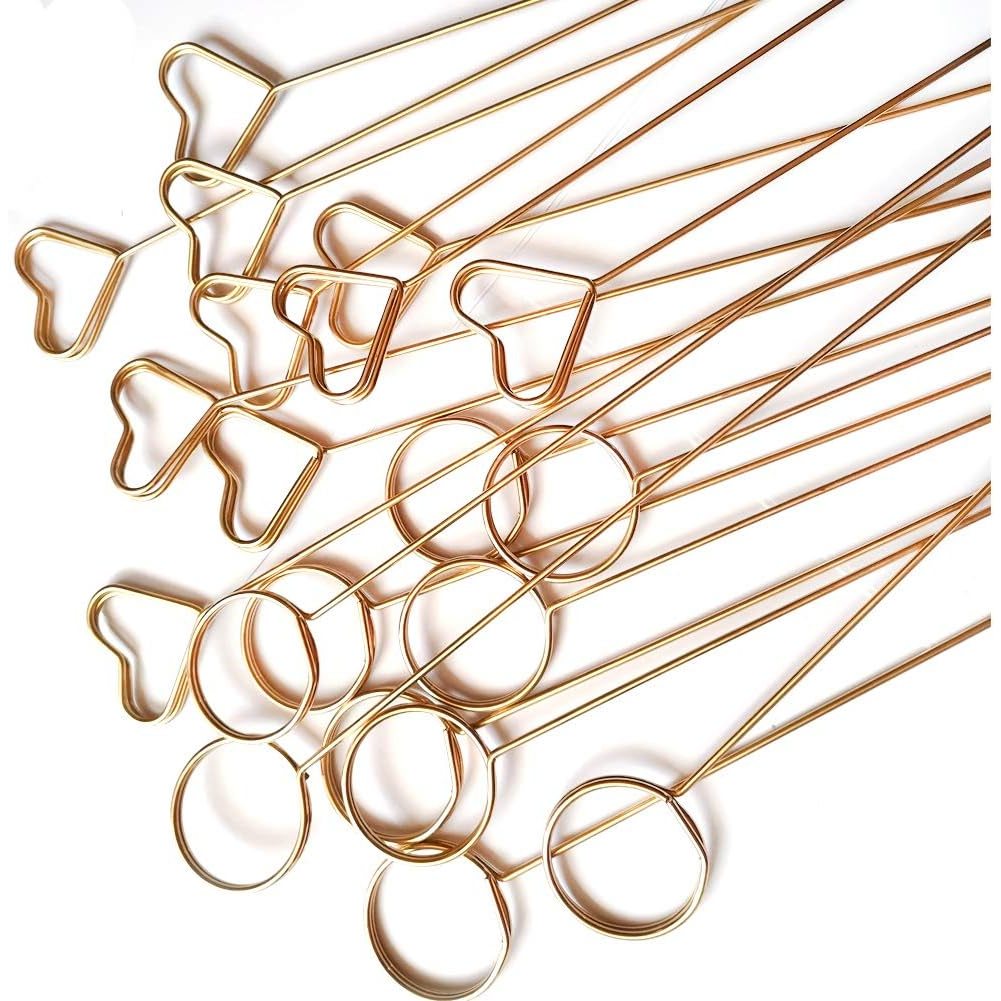 Stick Card Metal / Stik Kartu Ucapan atau Foto untuk Buket Bunga