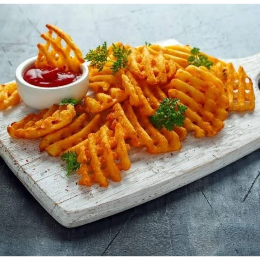 McCain Waffle Fries Criss Cut / Kentang Goreng Waffle 2 Kg
