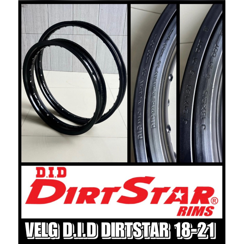 VELG 21/18 DID DIRT STAR MADE IN JAPAN HOLE 36