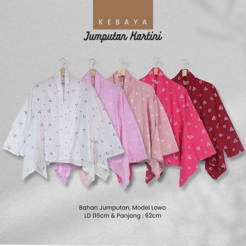 Kebaya jumputan kartini wanita warna premium - Sekar ayu