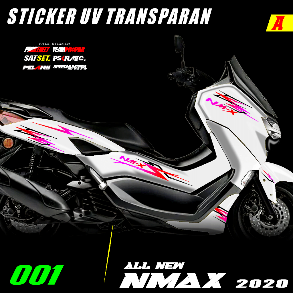STRIPING TRANSPARAN YAMAHA N MAX 155 NEW STIKER N MAX NEW KEREN PST 001