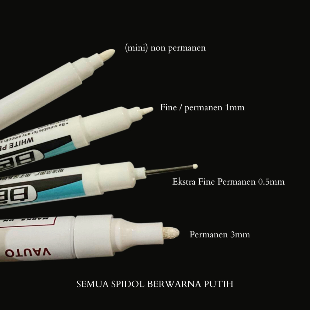 

[GASKA] Spidol Akrilik Permanen dan non permanen ( SPIDOL PUTIH / GOLD)