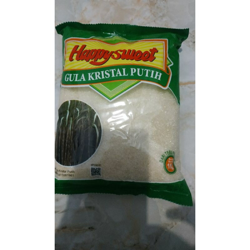 

Gula kristal putih happy sweet 1 kg