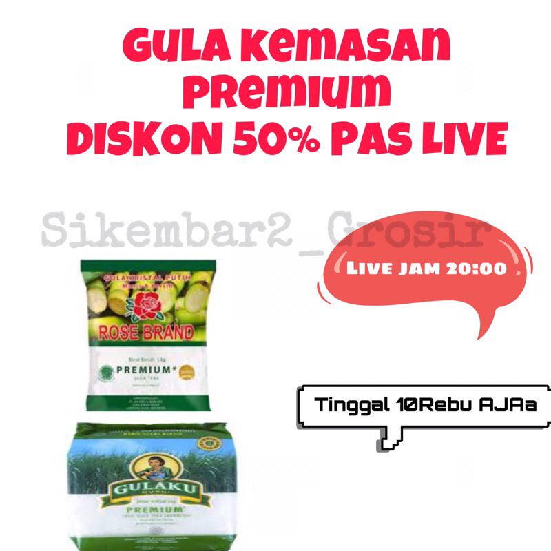 

Gula Kemasan PREMIUM Diskon 50%