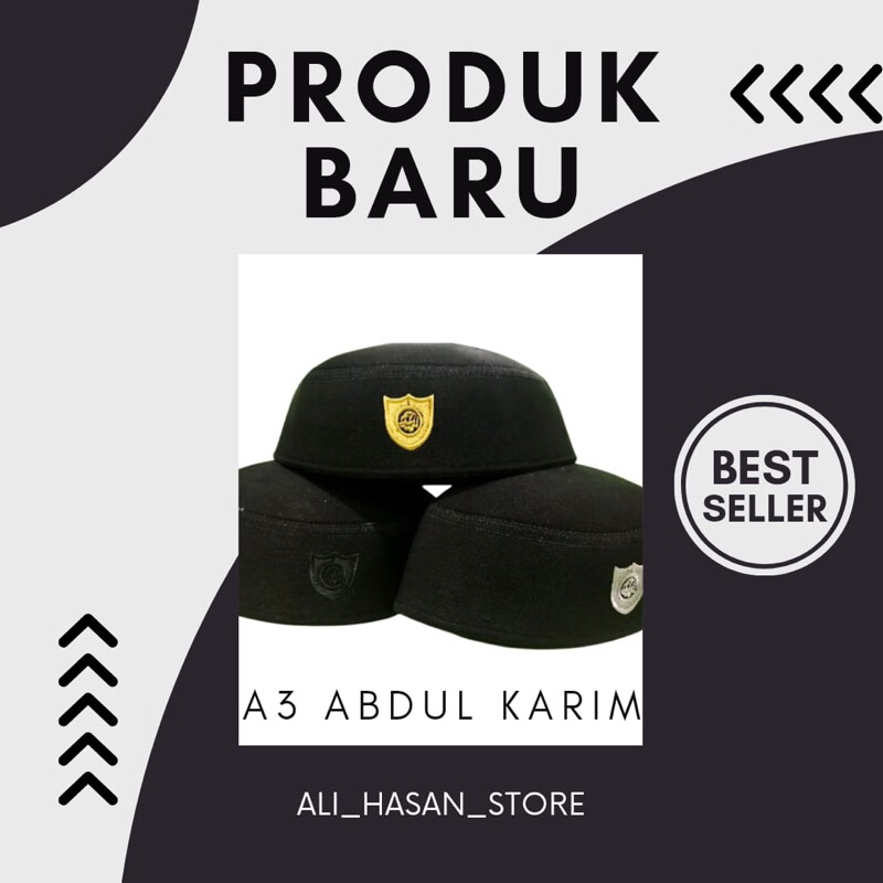 KOPIAH MALAYSIA ABDUL KAREEM HITAM A3 (SONGKOK HITAM)