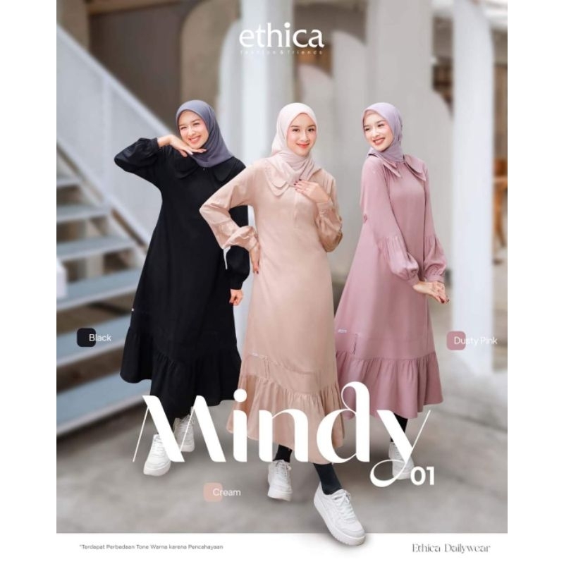 Mindy 01 Midi Dress Ethica Midi Dress Rayon Twill