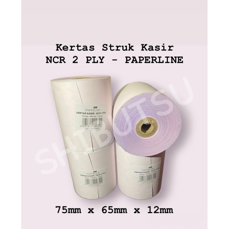 

KERTAS STRUK KASIR 75x65x12 mm NCR 2PLY (RANGKAP PUTIH-PINK) PAPERLINE MURAH