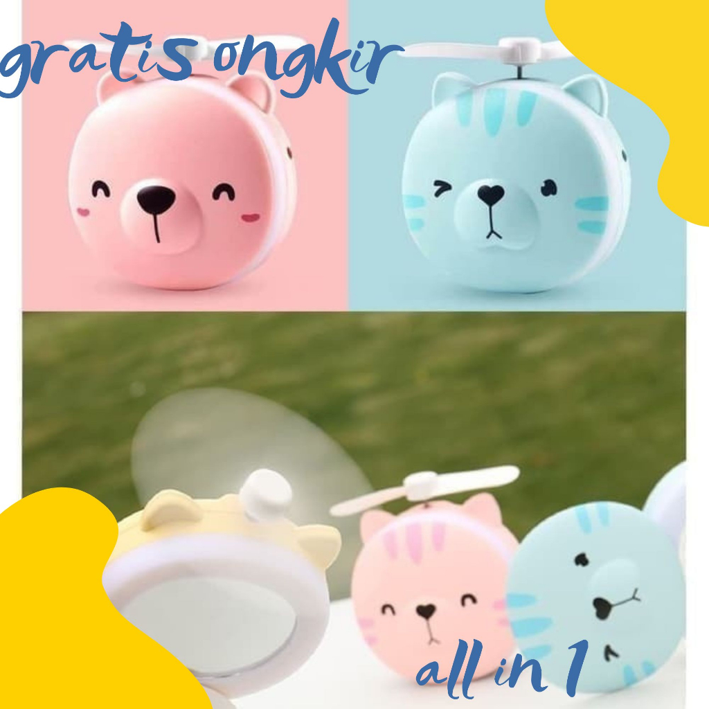 GRATIS ONGKIR Kipas angin portable kaca kipas lampu mini kaca kipas angin mini cermin kipas mini por