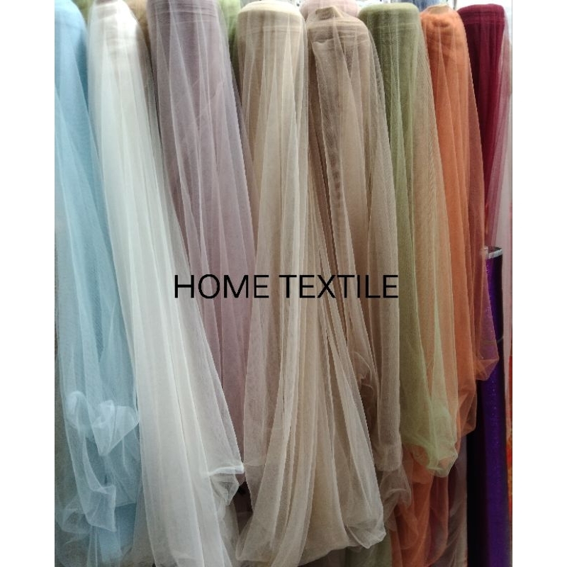 kain tile polos kain soft tulle -halus lembut - tile polos premium