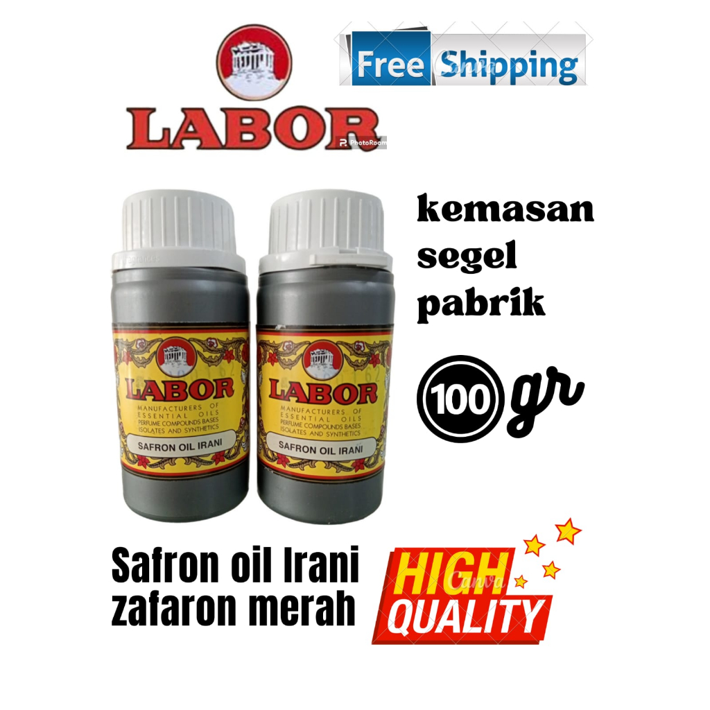 100 GRAM SAFRON OIL IRANI BY LABOR  SEARAH ZAFARON RED KEMASAN SEGEL PABRIK