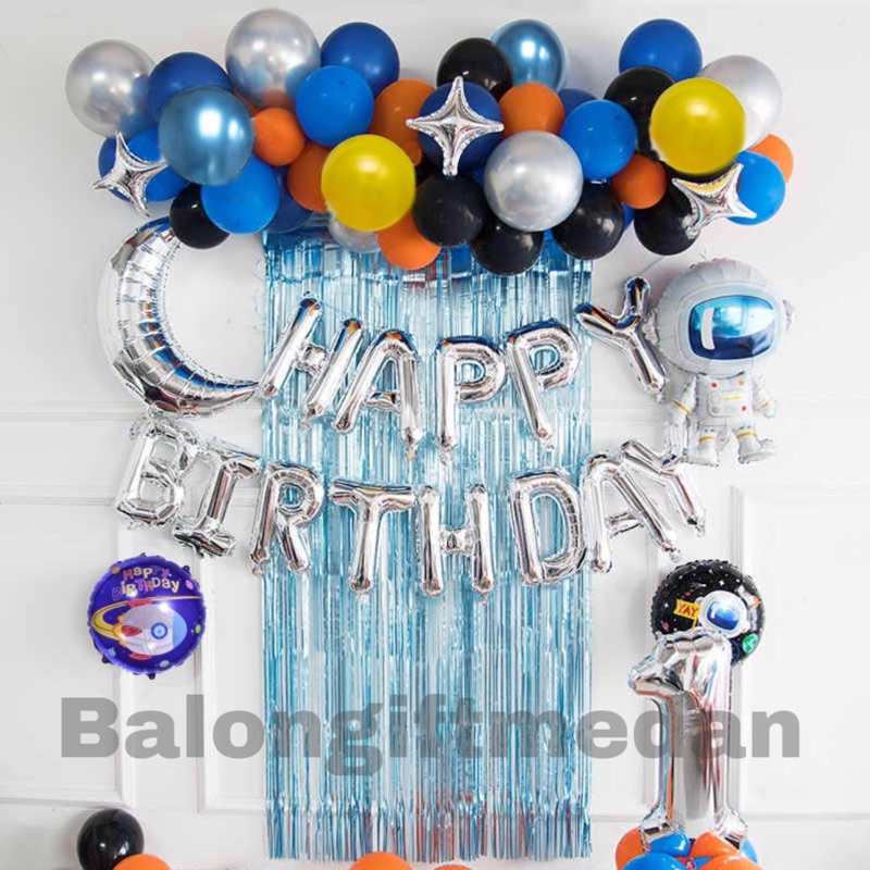 PAKET DEKOR ULANG TAHUN ASTRONOT LUAR ANGKASA SIMPLE
