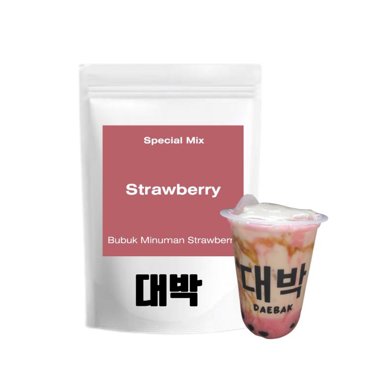 

Bubuk Minuman Strawberry Daebak Boba Distributor Minuman Kekinian