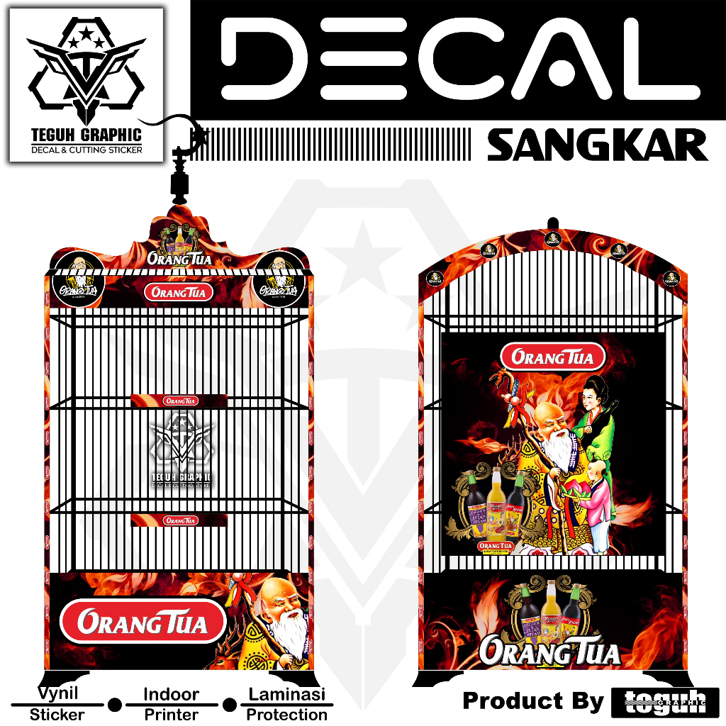 Stiker Sangkar Kosan Anggur Orang Tua