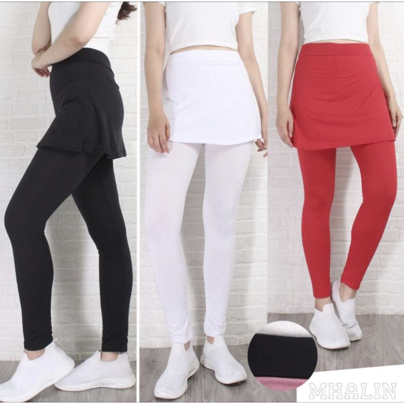 Celana Rok Wanita Putih Polos / Merah Polos / Hitam Polos