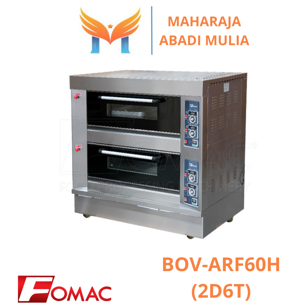 Gas Oven Roti 2 Deck 6 Tray Fomac Bov-Arf60h Oven Roti Gas 2 Deck 6 Trays Garansi Resmi