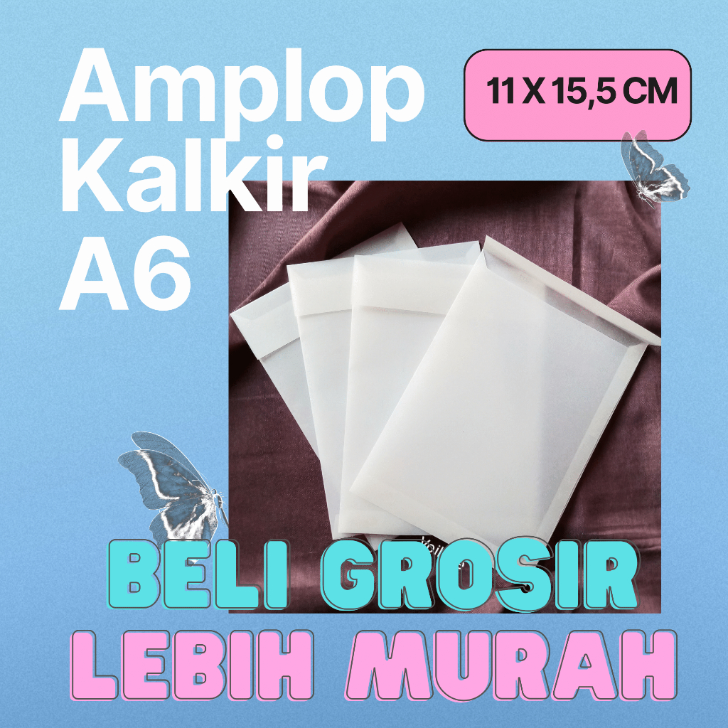 

AKL004 - Amplop Kalkir Transparan Premium Amplop Undangan Pernikahan Souvenir Packaging Online Shop