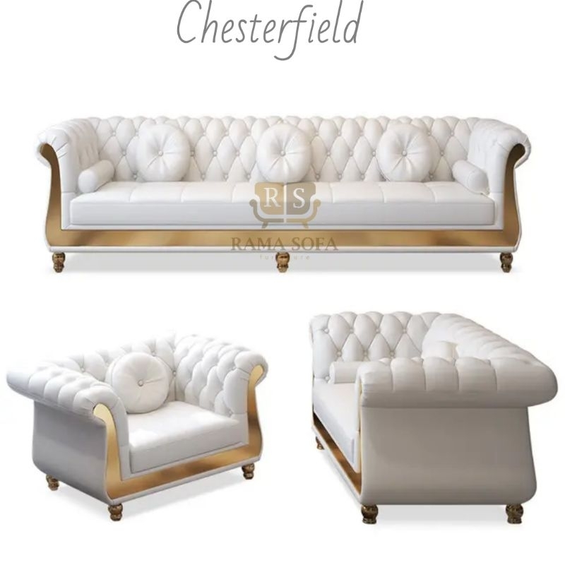 Rama sofa - sofa chesterfield set mewah kualitas premium sofa ruang tamu kursi sofa highclass sofa k