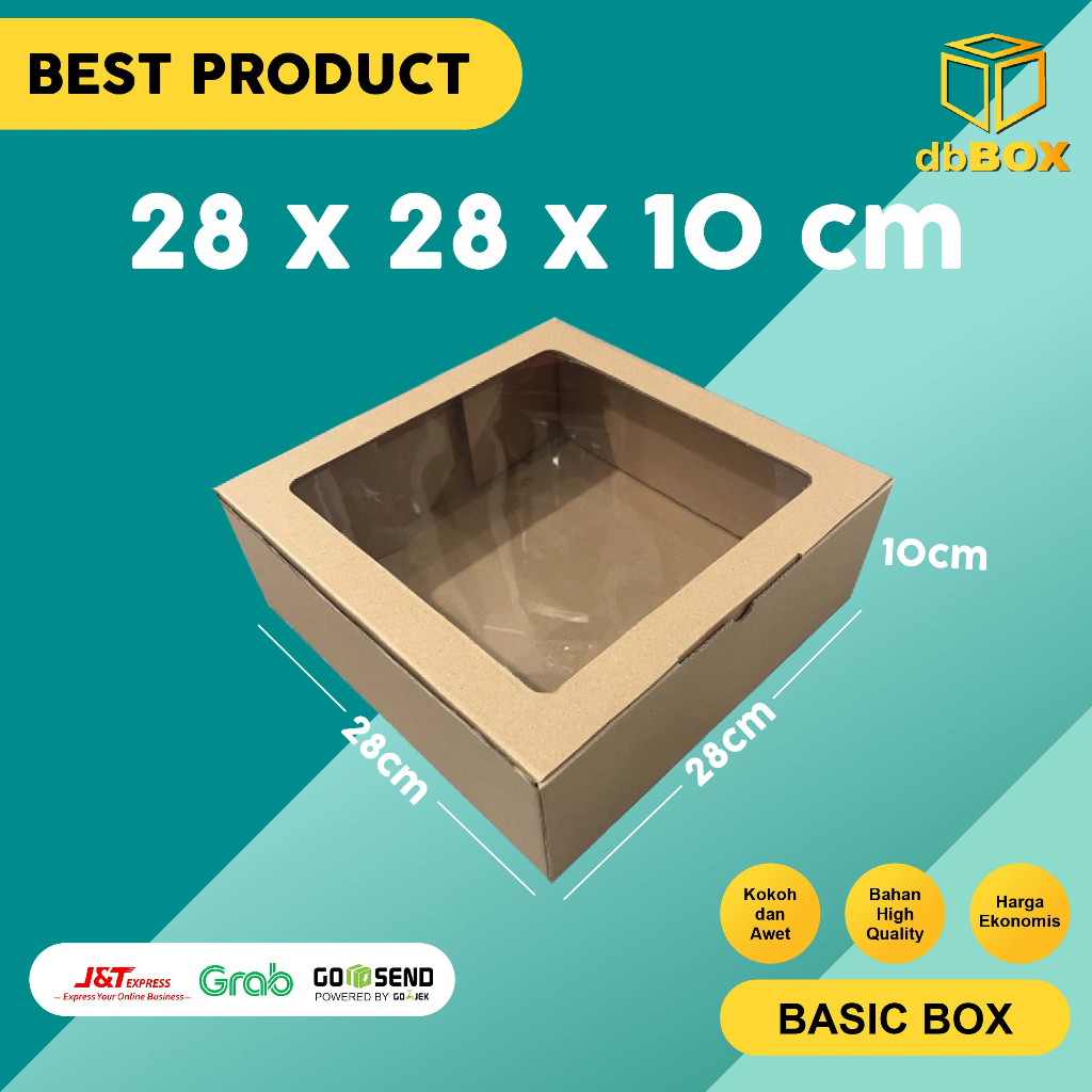 

(10Pcs) BOX MIKA 28x28x10 kardus die cut, untuk kue hampers gift box MIKA MIKA-