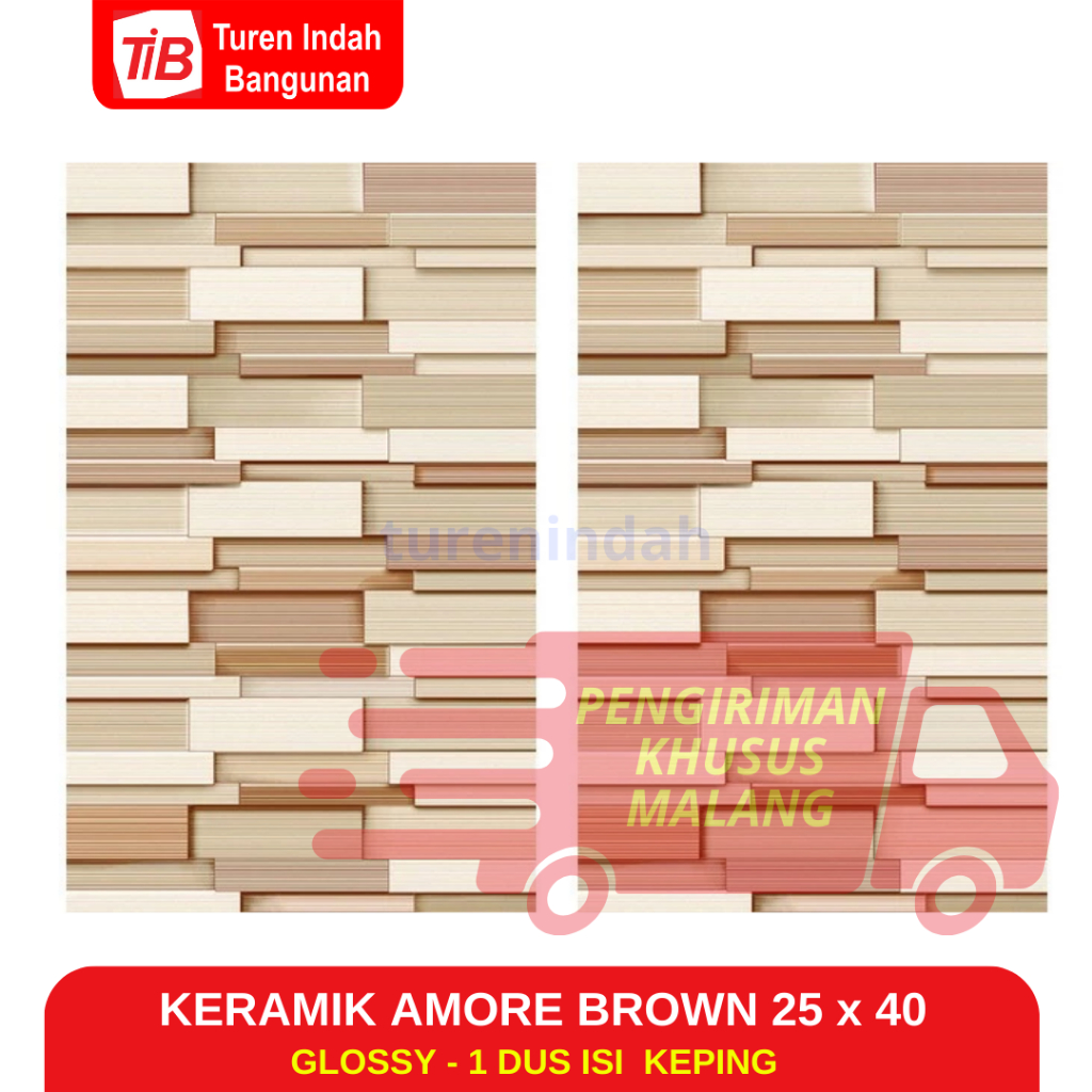 KERAMIK AMORE BROWN 25X40 - KERAMIK DINDING - KERAMIK 25 X 40 - KERAMIK DAPUR - JUAL KERAMIK DI MALA