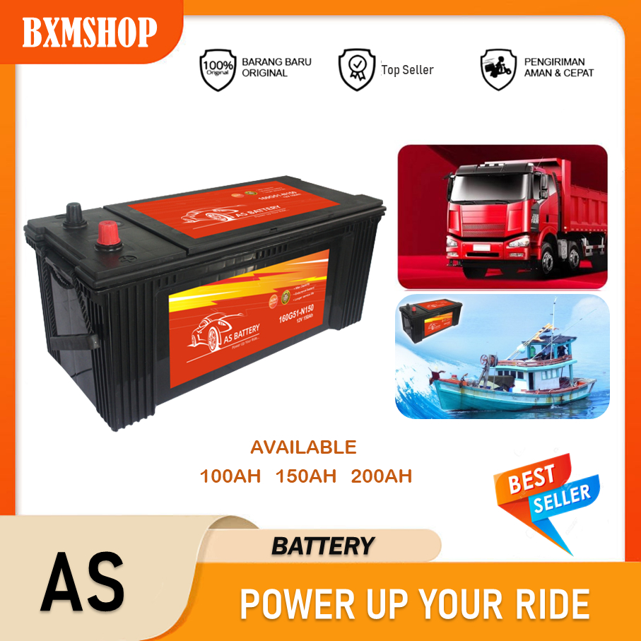 Aki Accu Genset Kapal Industri Bus 12v 200Ah /150ah / 100Ah Aki Kering