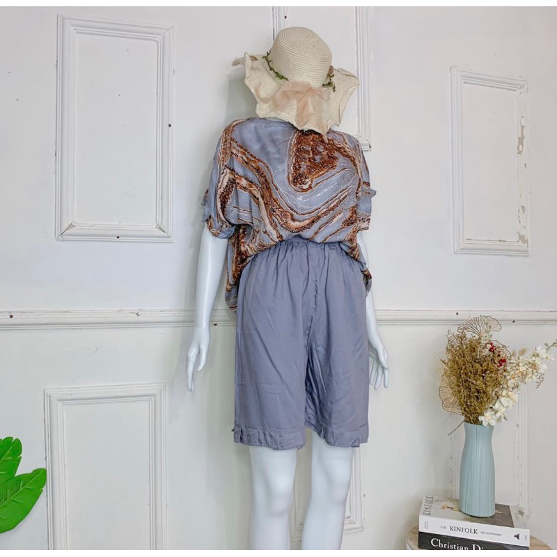 One Set Setelan Pendek Wanita Setelan Piyama Pendek Wanita