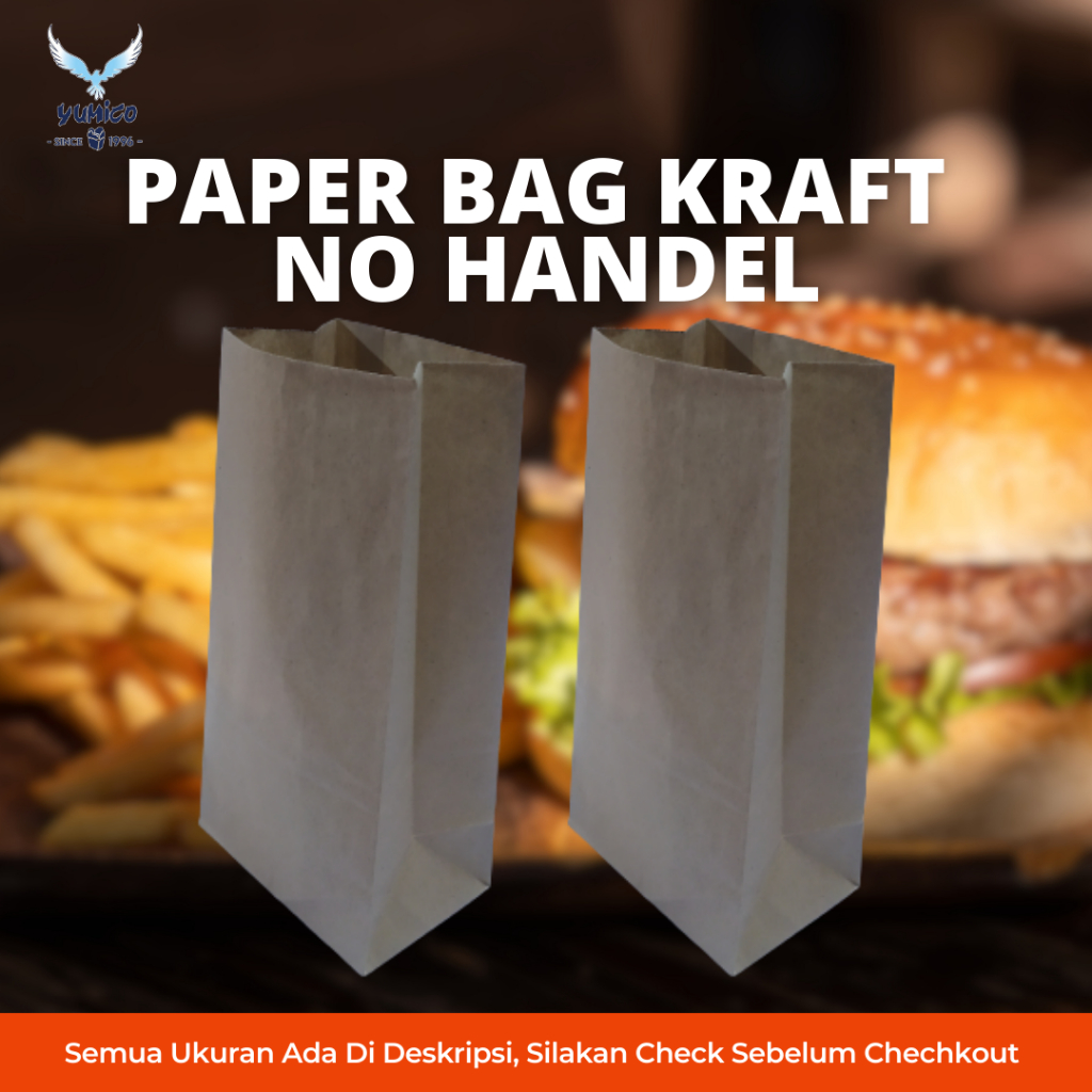 

Paper Bag COKLAT / Kantong Kertas - Kantong Roti | Fried Chicken | Snack Isi 100pcs