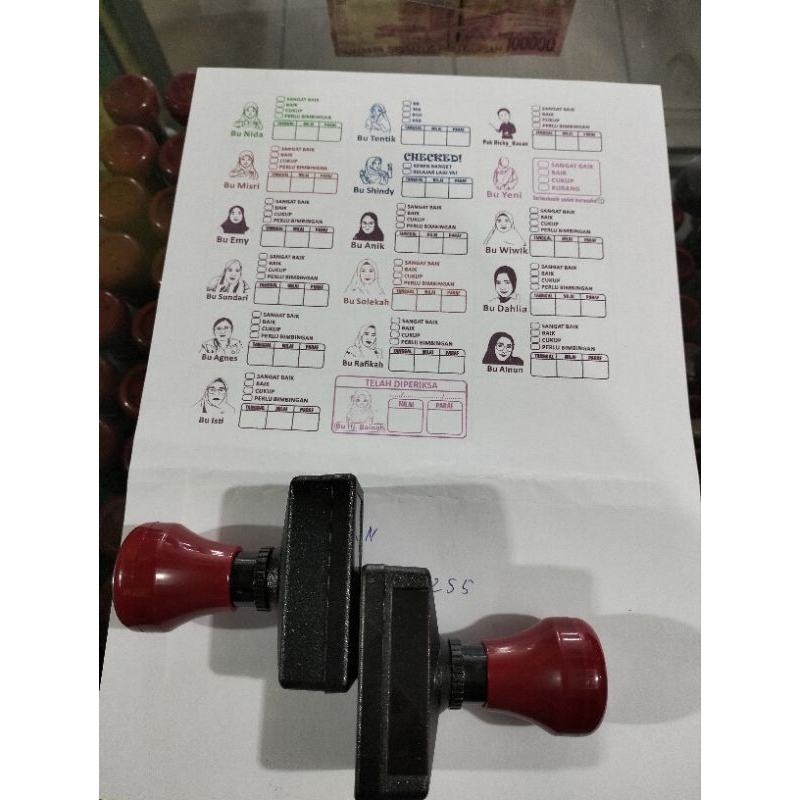 

STEMPEL PARAF NILAI GURU DESAIN FOTO SENDIRI BISA REQUES WARNA