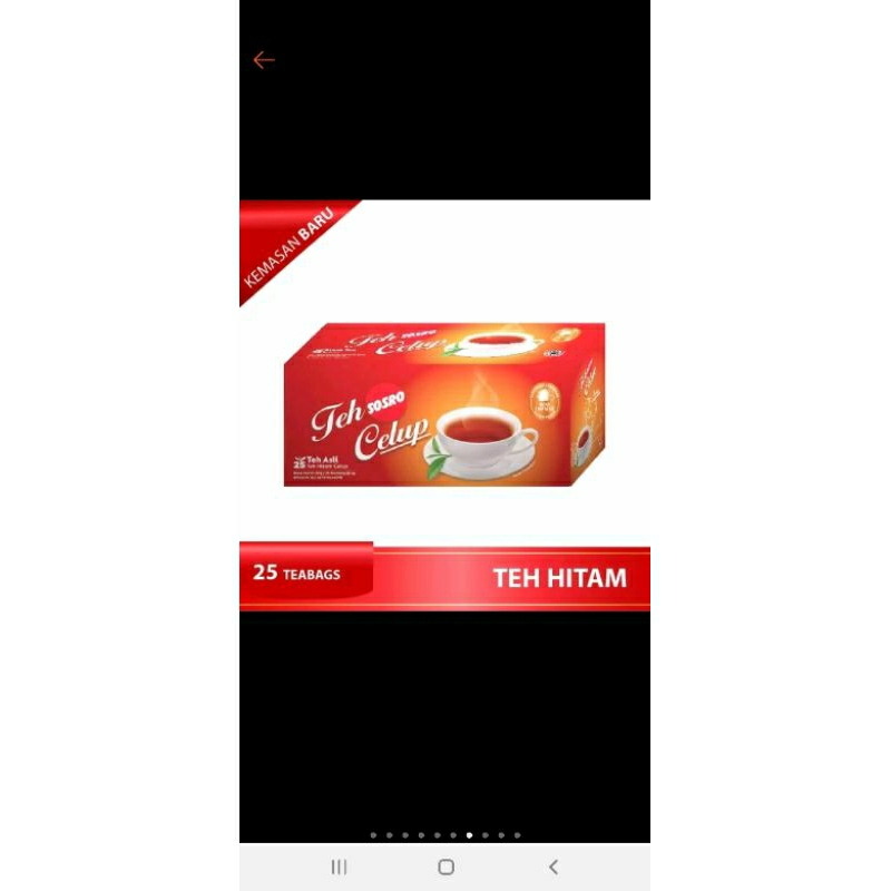 

3pcs teh celup sosro 25bag