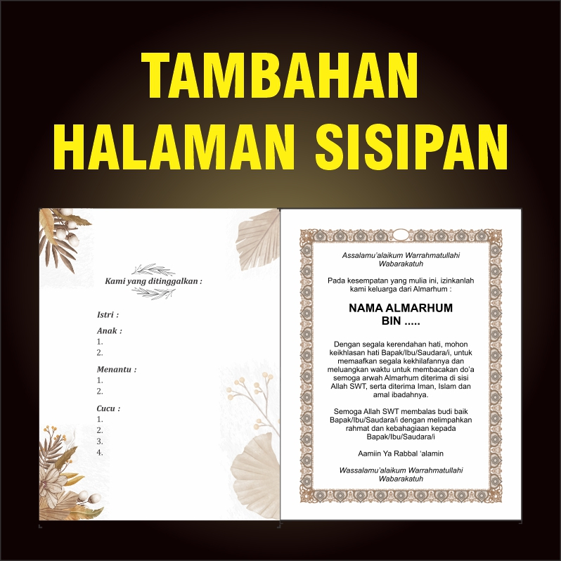 

Tambahan HALAMAN SISIPAN buku Yasin
