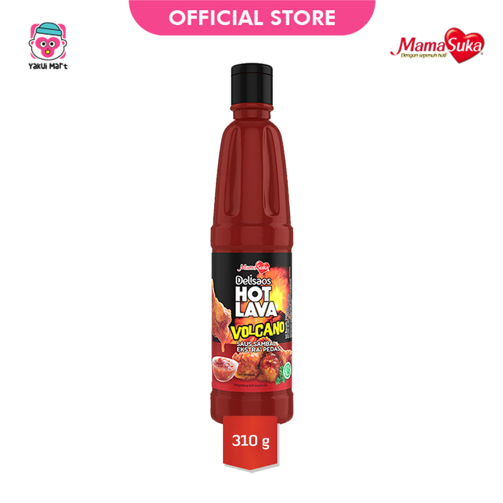 

Mamasuka Delisaos Hot Lava Volcano 310ml Saus Sambal Extra Pedas 310g