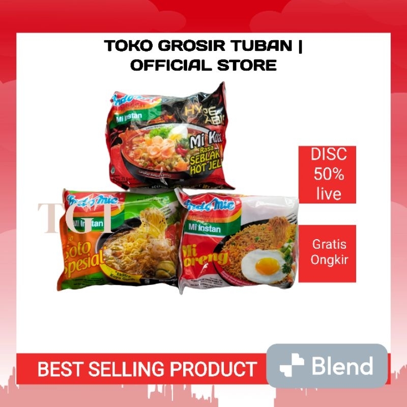 

(5PCS) INDOMIE KUAH GORENG SOTO SEBLAK HOT JELETOT