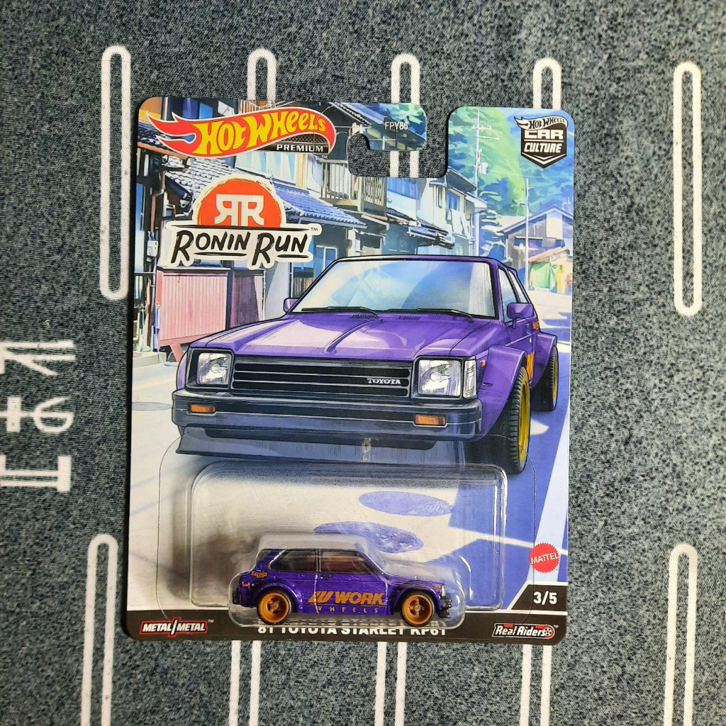 Hot Wheels Premium '81 Toyota Starlet KP61 Ungu Purple Ronin Run